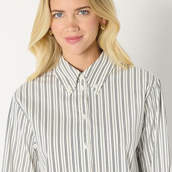 Striped Button-Up Shirt image 3